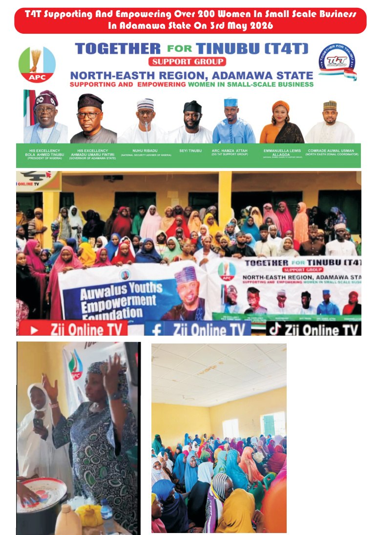 T4T Women Empowerment Program flyer, Adamawa State, 3rd May 2026
